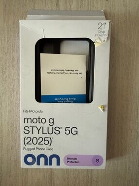 onn Rugged Phone Case for moto g STYLUS 5G (2025) - Black